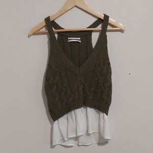 Anthropologie Sweater Layered Tank Top